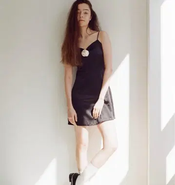 The virgins rose satin slip dress