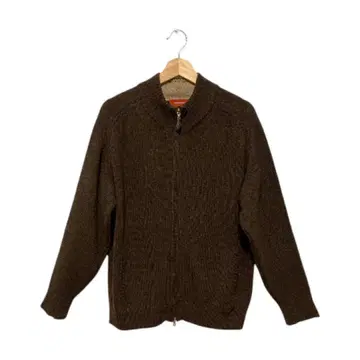 [ LL ] 브라운 집업 니트 스웨터 브라운 모 98% 캐시미어 2%