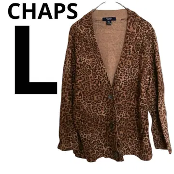 CHAPS [ L ] 레오파드 무늬 가디건 가을 봄 겨울