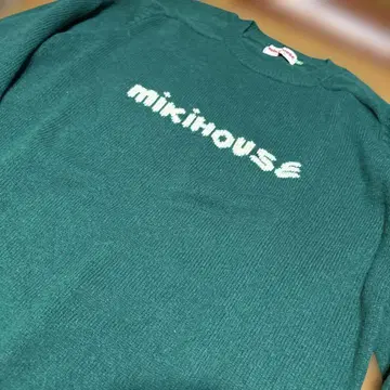 빈티지 새상품급 mikiHOUSE 그린 니트 스웨터