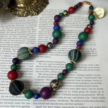 이탈리아제 베네치아 유리 목걸이 풍선 구슬 843