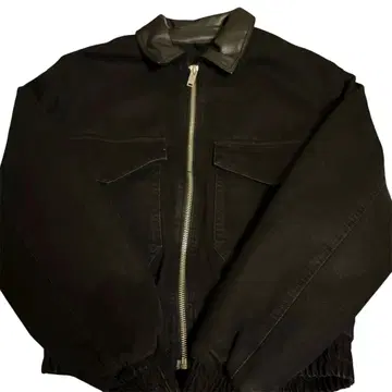 ZARA 블랙 데님 자켓 짧은 기장 블루종 블랙/블랙