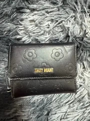 MARY QUANT 블랙 3단 접이식 지갑