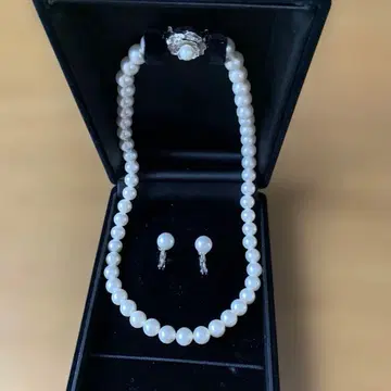 인공 진주 목걸이 & 귀찌