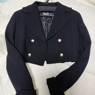 D&G 블랙 더블 브레스트 자켓 40