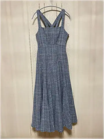 FURFUR | 트위드 오버롤 스커트 | 블루