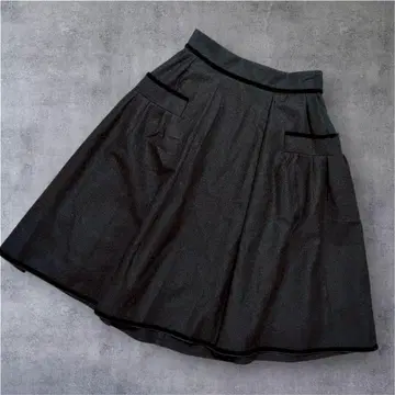 [ 새상품급 ] FOXEY 폭시 플레어 스커트 올세 울 스커트