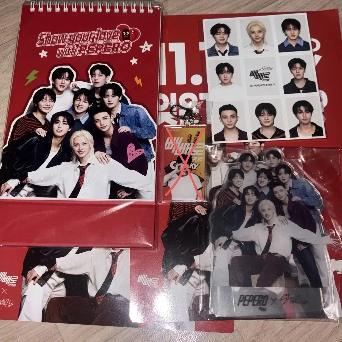 Stray Kids Skiz Pepero Collaboration Goods Acrylic Photo Calendar