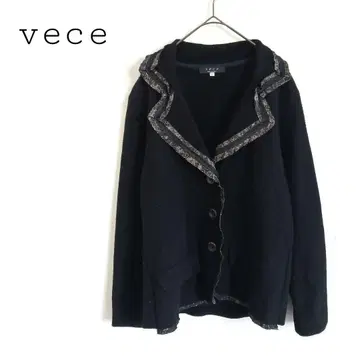 vece 이탈리아제 울 자켓 테일러드 겉옷 블랙 엘레강트