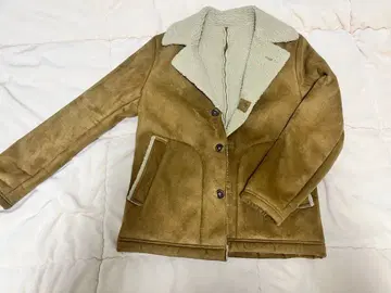 브라운 플리스 보아 자켓