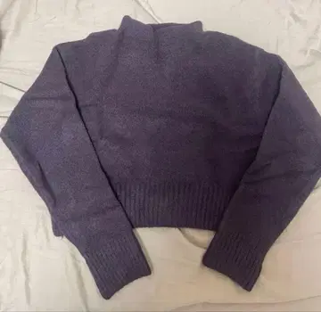 ZARA 퍼플 크롭 니트 S 사이즈