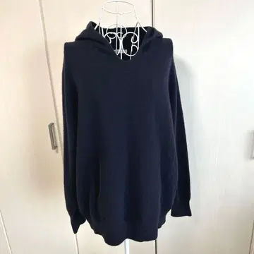 FRAMeWORK 압축 울 후드 풀오버 네이비 일본제