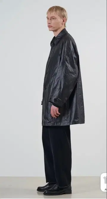 yoke 가죽 라이크 car 코트 사이즈 2