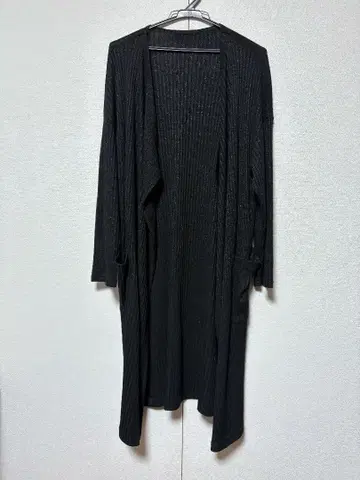 리브 블랙 롱 코트