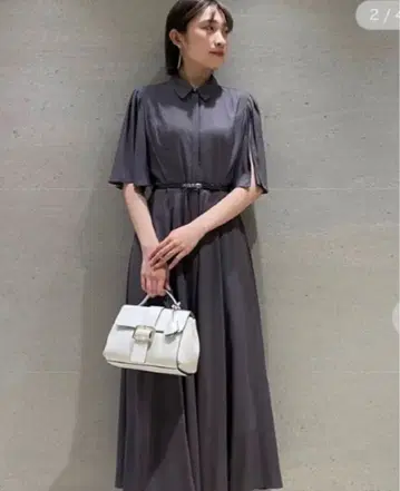 snidel 슬릿 슬리브 플레어 원피스