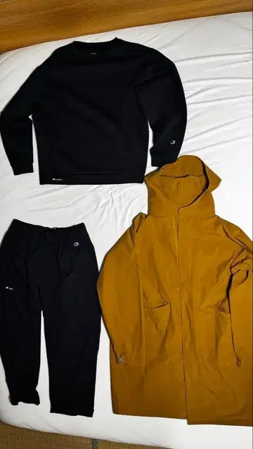 Champion 블랙 긴팔 브라운 자켓 팬츠 세트