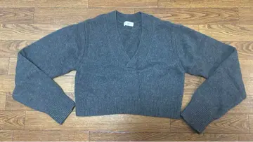 2/16 울 V넥 크롭 풀오버 IENA