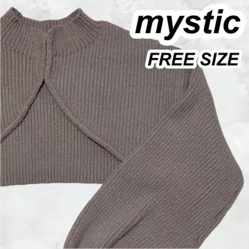 [ 미사용 새상품 ] mystic 레이어드 볼레로 리브 숏 가디건