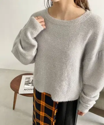 LOWRYS FARM 라메 볼륨 풀오버 프리 사이즈