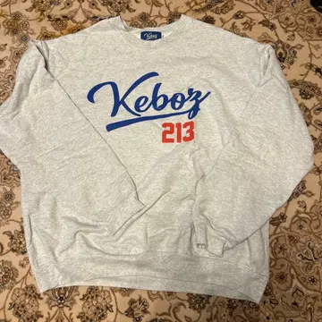 케보즈 Keboz 213 맨투맨 트레이닝복 그레이 JS 백 프린트