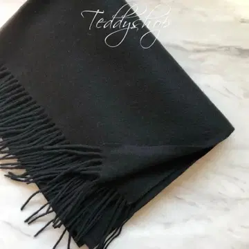 최고급 캐시미어 100% 대형 스톨 블랙