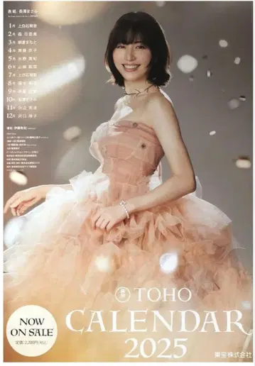 도호 주식회사 벽걸이 달력 여배우 배우 2025