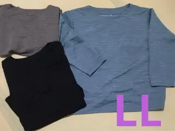 긴팔 티셔츠 3종 세트 빅 사이즈 LL