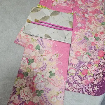 귀여운! 후리소데 츠지카라 핑크 라메 5종 세트