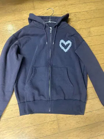 ARAKI HEART ZIP HOODIE SIZE : 1 네이비