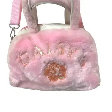 헤이세이 레트로 헤이세이 여아 갸루 y2k 핑크 퍼 숄더백 그런지