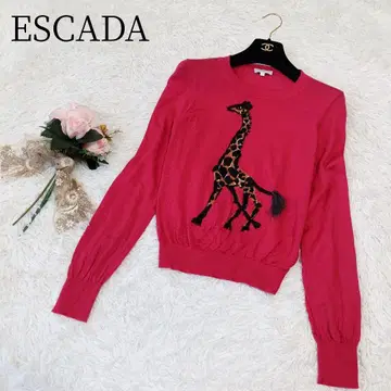 [ 에스카다/ESCADA ] 기린 U넥 긴팔 스웨터 워셔블 애니멀