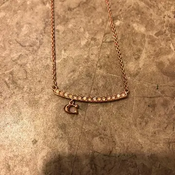 로즈 골드 스톤 목걸이