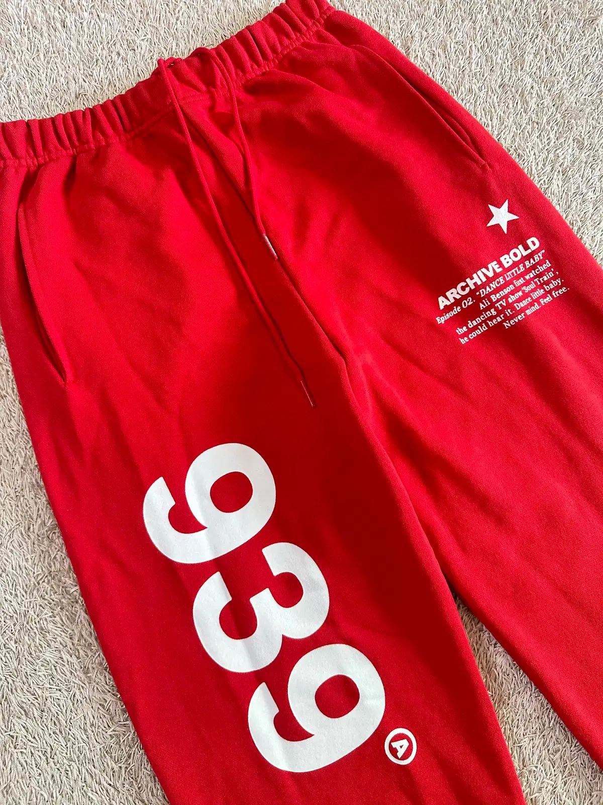 [L] ARCHIVE BOLD 939 LOGO Sweatpants Red