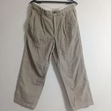 베이지 코듀로이 와이드 팬츠