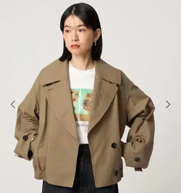 CITEN 트렌치라이크 숏 블루종