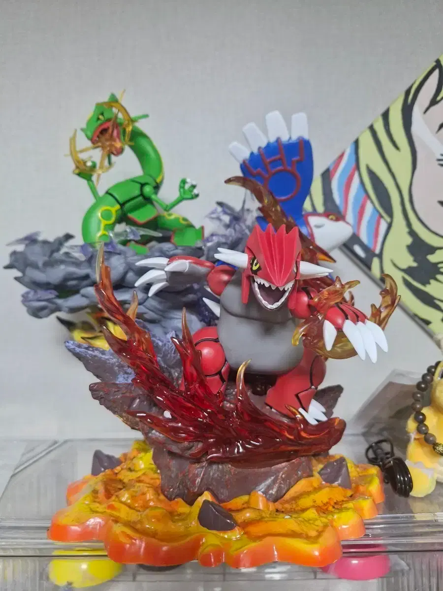 Pokemon figures Groudon Kyogre Rayquaza