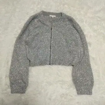 to be by agnesb 라메 글리터 가디건 실버