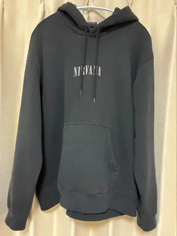 H&M NIRVANA 후드티 다크 그레이