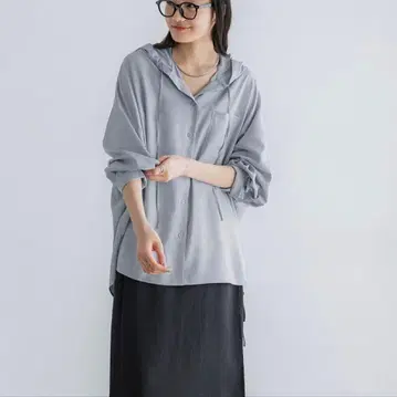 crwere 풀달 스팬 후드 셔츠