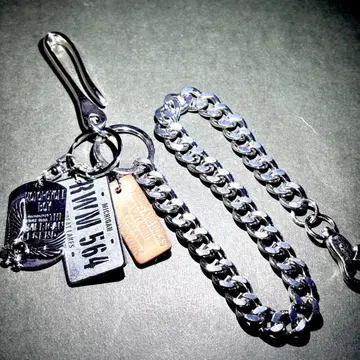 실버 지갑 키체인 빈티지 구제 의류 80s 아메카지