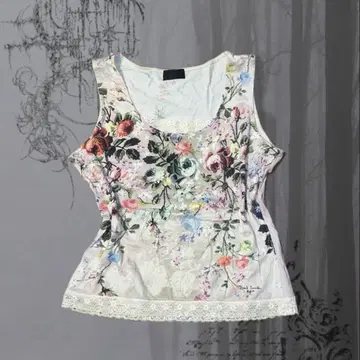 vintage Paul Smith 꽃무늬 탱크탑 페어리 그런지