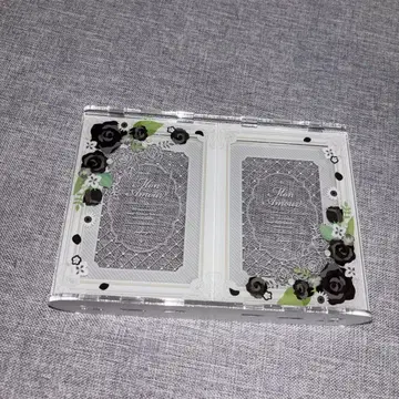 후쿠야 페어 포토 카드 아크릴 프레임 커스텀 로즈 블랙