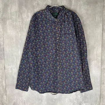 [자이언트 택] J.Crew 제이크루 네이비 페이즐리 무늬 셔츠 90's