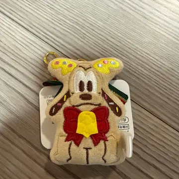 플루토 봉제 인형 키링 키체인 크리스마스 쿠키 디즈니