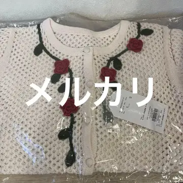 쥬에티 jouetie MILK 로즈 니트 가디건 아이보리