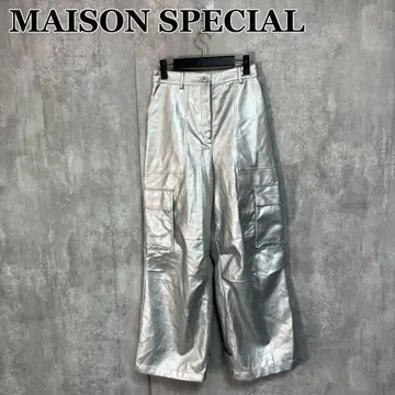 MAISON SPECIAL 가죽 카고 팬츠 38
