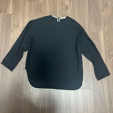 yori 23AW 웜 속기모 Tee 티셔츠 블랙