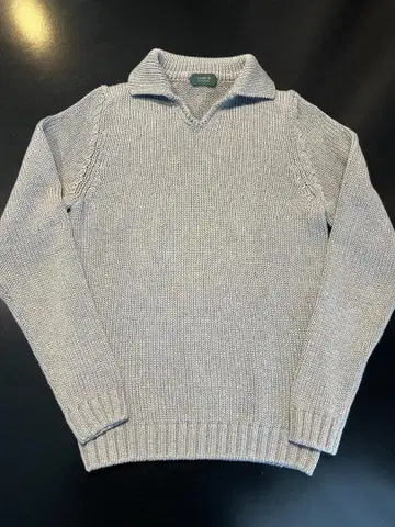 ZANONE 그레이 스키퍼 니트 미들 게이지