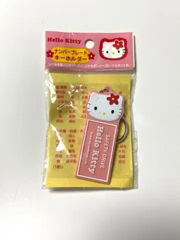 레어 산리오 헬로키티 번호판 키링 1999년
