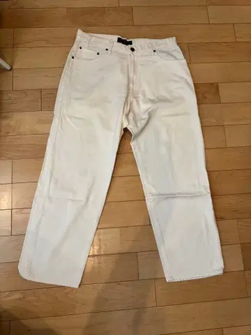 FAT TYO 데님 팬츠 화이트 레어